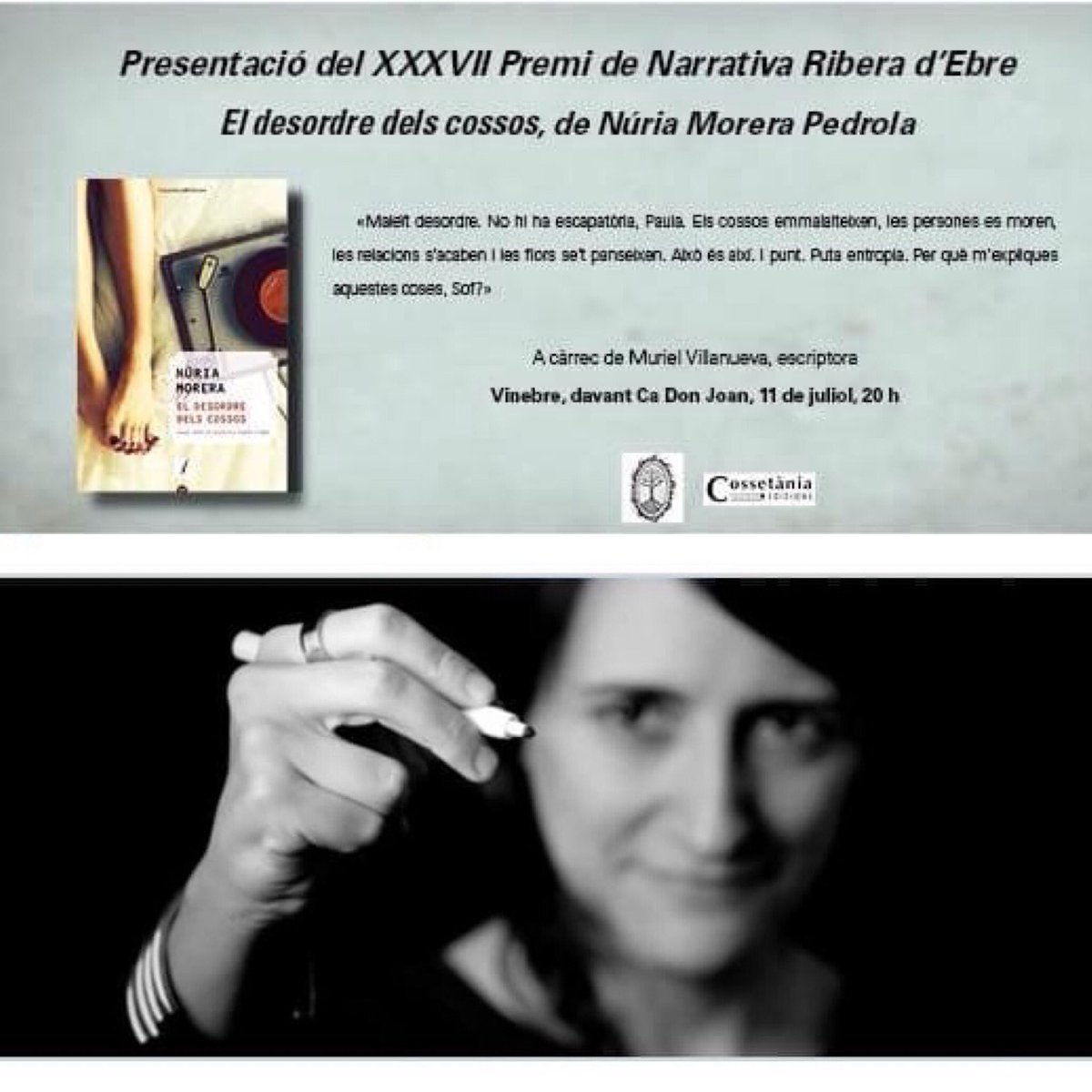 nurieta007's tweet photo. Dissabte 11, presento a Vinebre la meua primera https://t.co/1W0JrCpZdX. M’acompanyarà la @murielvillanuev . I, què voleu que us digui, no puc estar més contenta.
Vindreu?📚❤️ https://t.co/narbJ3VYFj