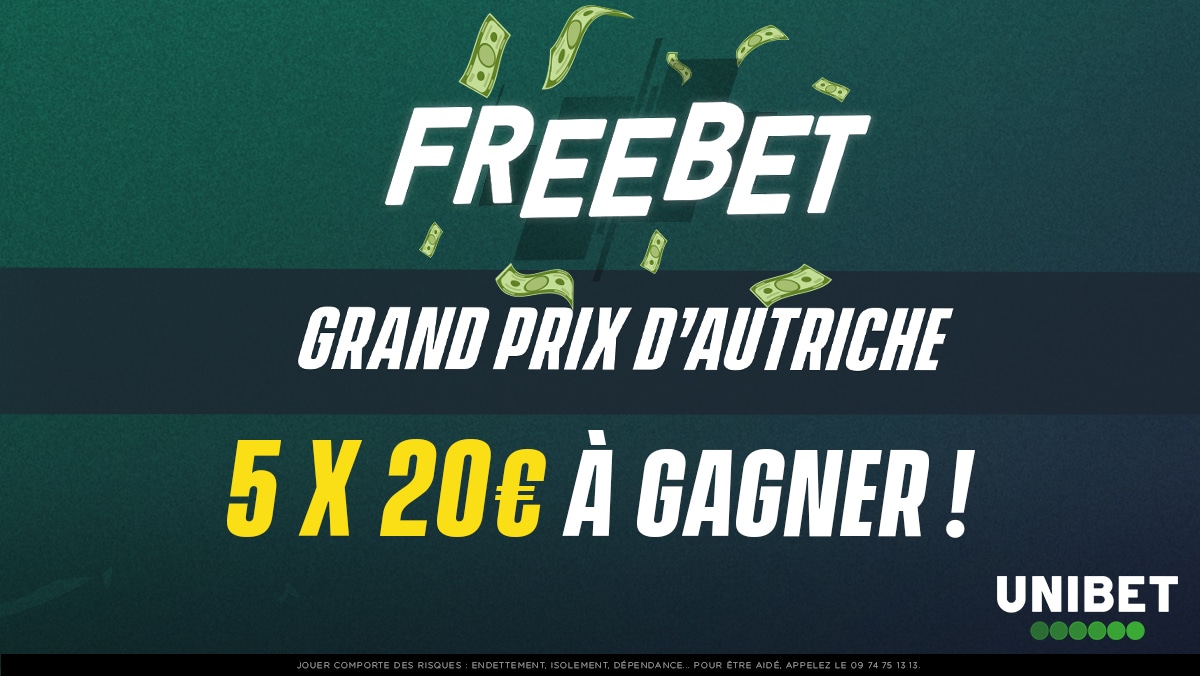 UnibetFrance's tweet photo. 🏁 5 x 20€ de Freebet à gagner pour le Grand Prix d'Autriche. Qui va remporter le 1er GP de la saison ? 

👉 RT + #FreebetUnibet + Pseudo 
⏰ Fin du jeu à 15h10
🤞 TAS lundi https://t.co/rGFc6wsgrT