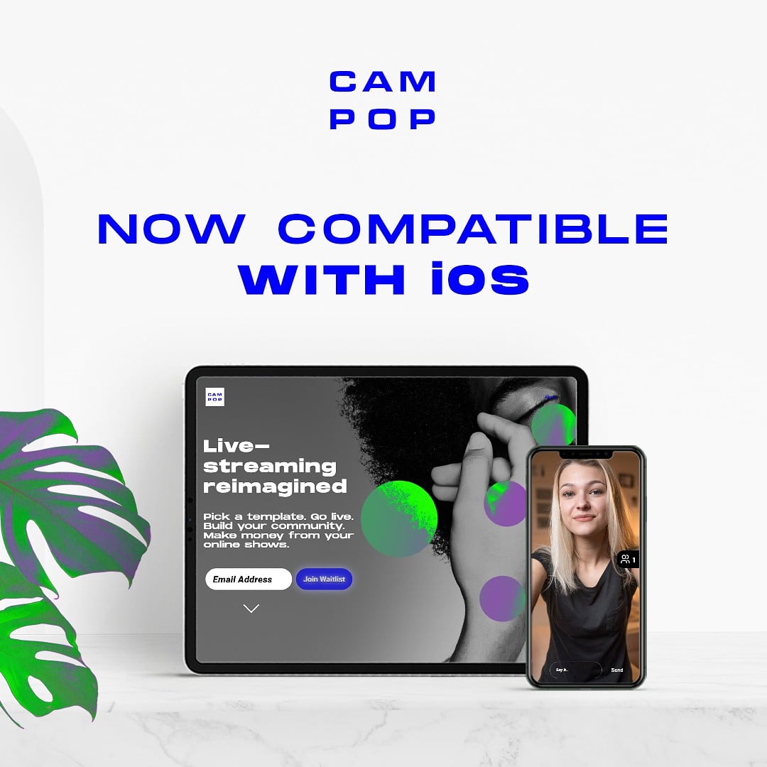 CamPopApp's tweet photo. Use CamPop to host and join online shows from your iPhones and iPads!

For compatibility , use Safari 12.1+ on iOS 12.2+   #stream #liveupdate  #quarantine  #facebooklive #houseparty  #coronavirus #housemusic #twitchaffiliate #instagram #iglive  #facebook #ioslivestream #campop https://t.co/I0mEB4iBxO