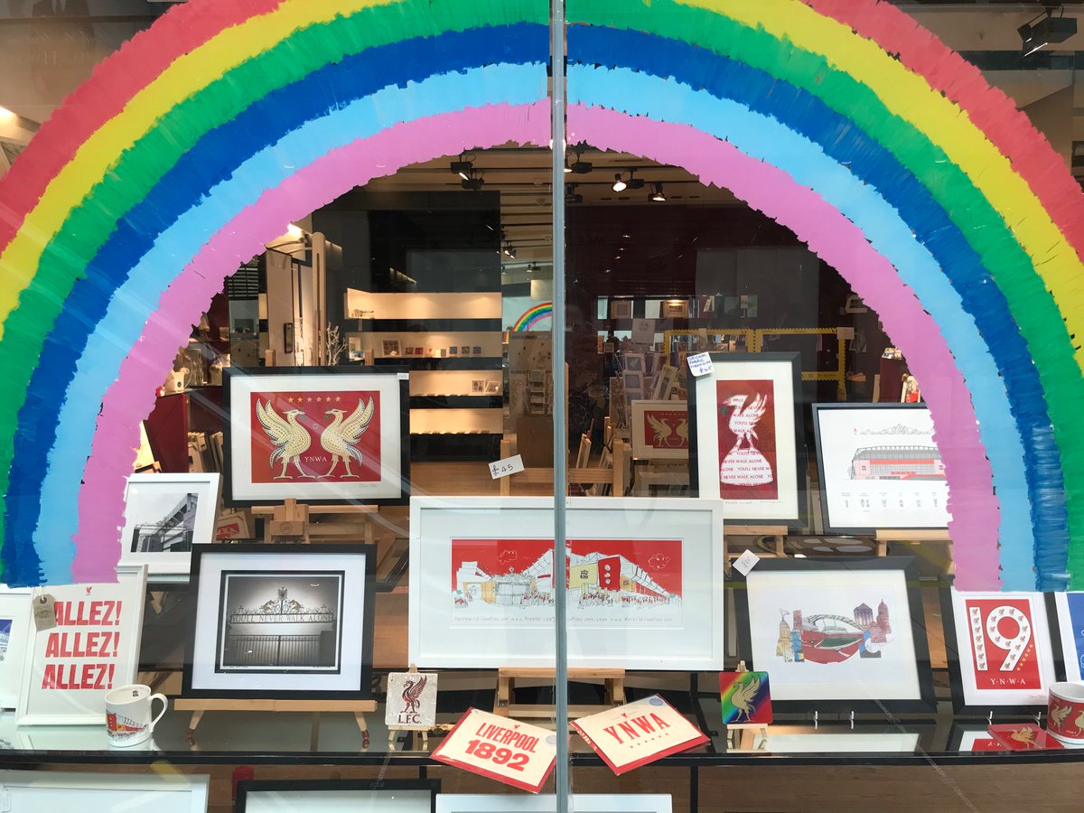 Our new window display celebrates the incredible achievements of our very own Liverpool Football Club 🏆🏆🏆

*We are now open every day Monday-Friday &amp; Sunday 11am-4pm and Saturday 10am-5pm*

#Liverpool #liverpoolfc #Liverpoolchampions #liverpoolgifts #YNWA