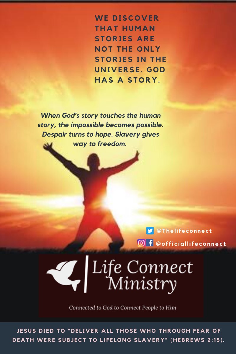 topedadaofficia's tweet photo. When God’s story touches the human story, the impossible becomes possible.
Follow us @officiallifeconnect
#wordfortoday
#sunday
#message
#Sermon
#Onlinechurch
#Bibleservice
#weeklysermon
#Preach
#Lifeconnectministry
#Lifeconnect #thisischristianity
#Believe
#gospel https://t.co/q37EOg3Wq9