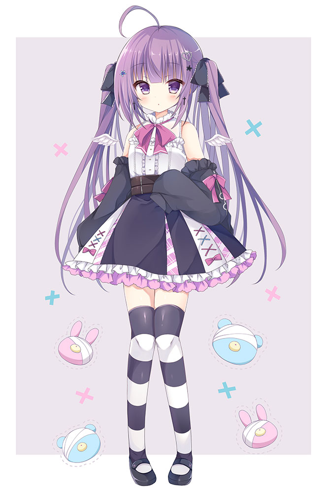「✝️むらさきちゃん✝️と?ねねこちゃん?立ち絵? 」|ぴこぴこぐらむ🎀コミ1 D12bのイラスト