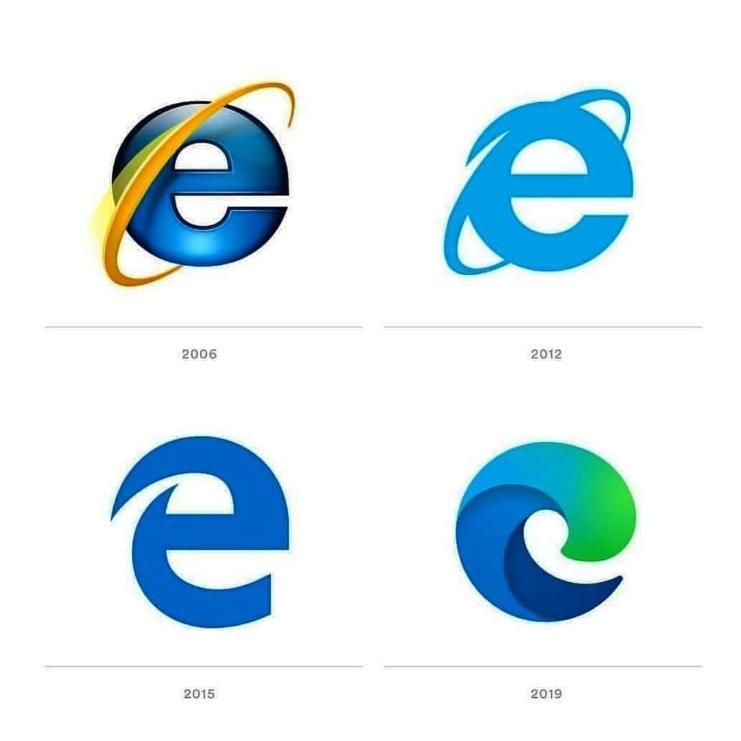 RΛMIN NΛSIBOV on Twitter: "Evolution of the Internet Explorer logo through  the years.… "