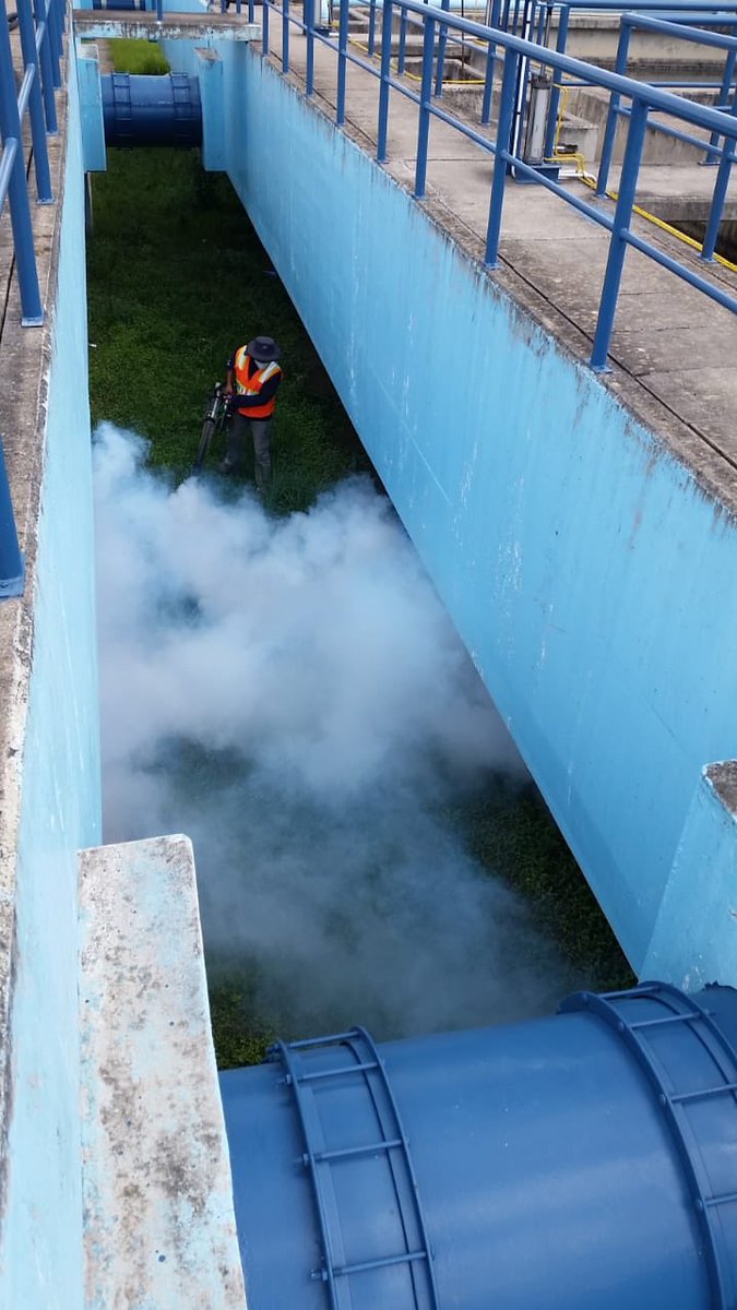 SANAAHN's tweet photo. Con el propósito de combatir el zancudo transmisor del dengue en la ciudad, este fin de semana, trabajadores de la Alcaldía capitalina, realizaron la fumigación de varios planteles del SANAA, como ser El Picacho, El Mogote, La Concepción, Filtros de la Divanna y El Carrizal. https://t.co/uYektnEI9E