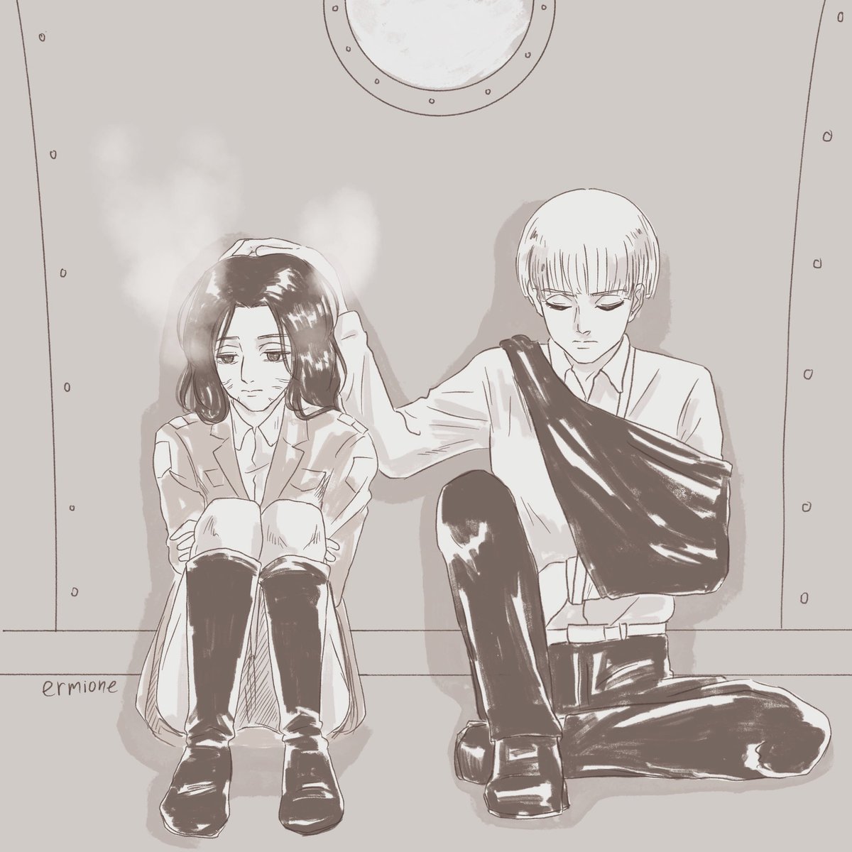 ermioney's tweet photo. Those ships are on the ship.
เหล่าเรือน้อยบนเรือใหญ่ #aruani #Levihan #falbi #yelepiku #snk129 #snk130 #ShingekiNoKyojin https://t.co/a5ySEsuPwZ