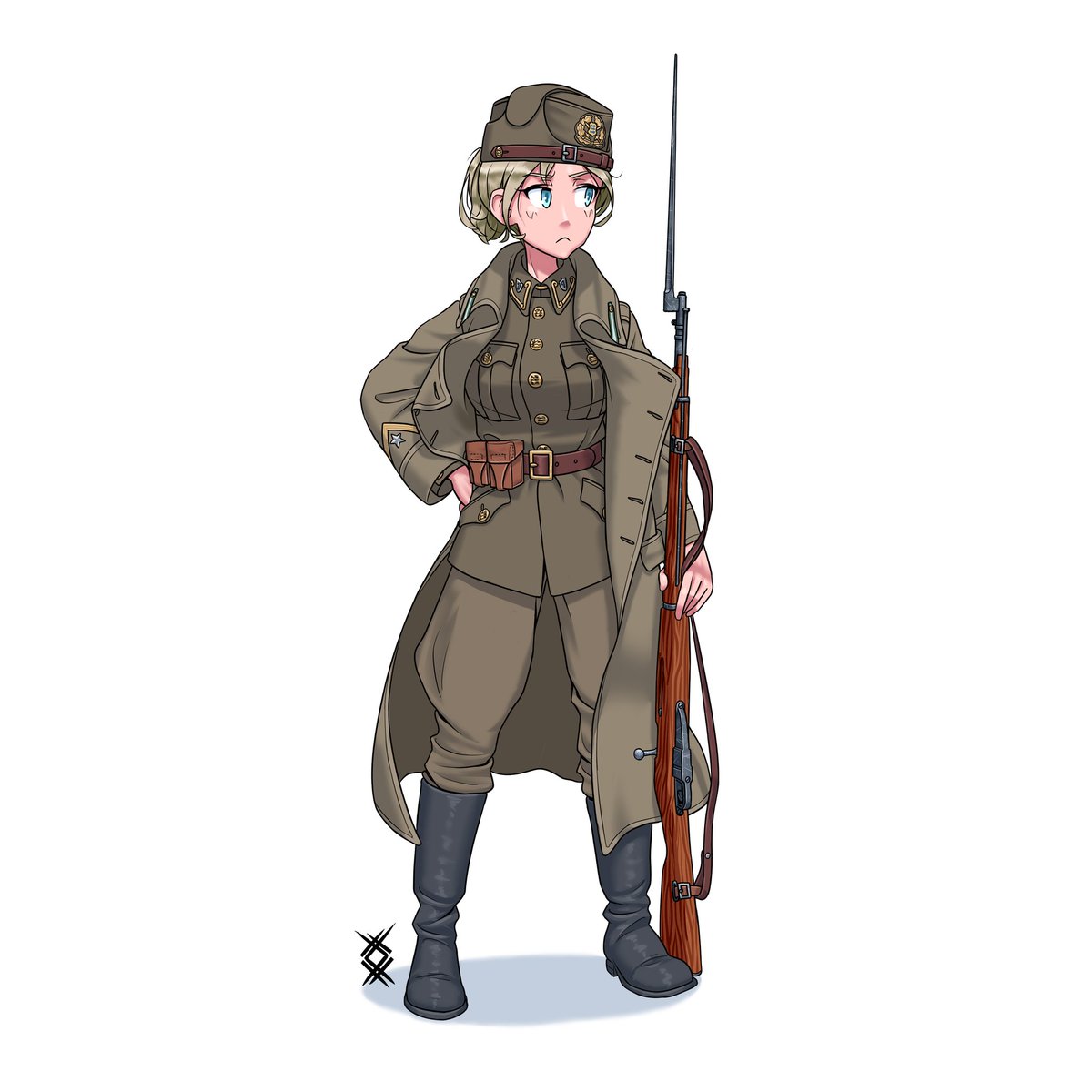 Estonian M1936 uniform

#estonia #mosinnagant #greatcoat #uniform #art #animegirl