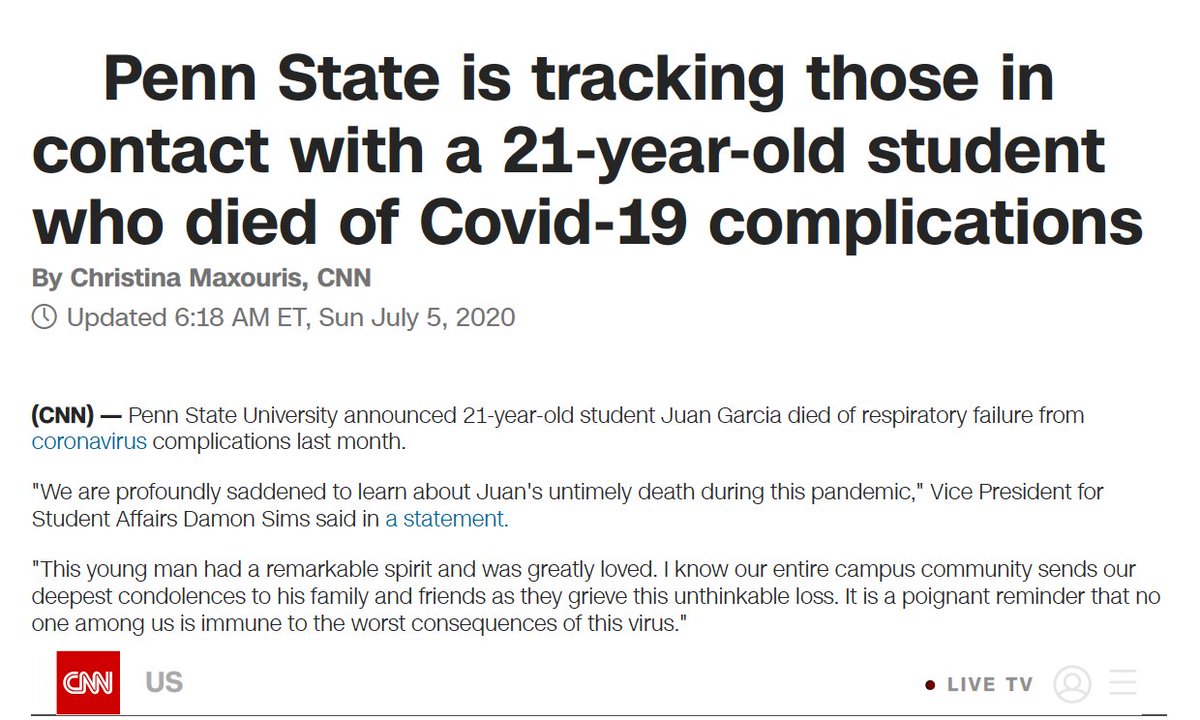 EricTopol's tweet photo. When there are millions of cases and probability is low, there are thousands of "unexpected" outliers
When you're in your 20's and get #COVID19, you're not invincible
https://t.co/AjL3rqtcd3 
https://t.co/8OoUv5YVMj by @callumjodwyer https://t.co/3ycrUOUaQ7
