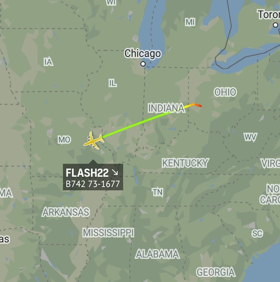 is_keelu's tweet photo. USAF
Boeing E-4B Nightwatch
Spotted over #Missouri
#FLASH22 73-1677 https://t.co/YcZVEbxvIP