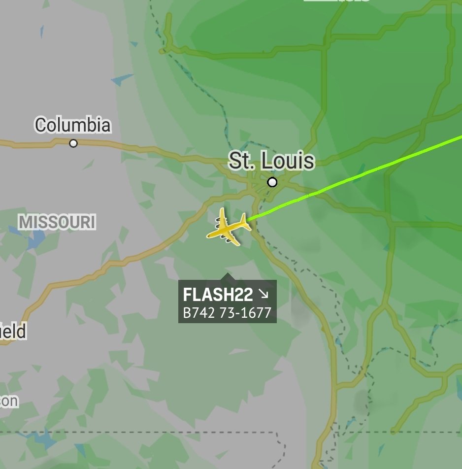 is_keelu's tweet photo. USAF
Boeing E-4B Nightwatch
Spotted over #Missouri
#FLASH22 73-1677 https://t.co/YcZVEbxvIP