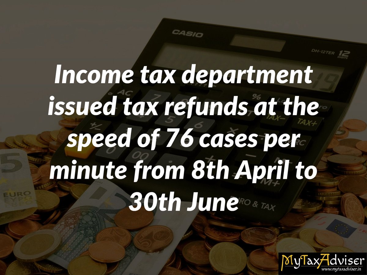 My_Tax_Adviser's tweet photo. During this period of just 56 weekdays, the Central Board of Direct taxes (CBDT ) has issued refunds in more than 20.44 lakh #cases amounting to more than Rs. 62,361 cr.

#COVID19 #incometax #GST #tax #whatsappstokvel #sundayvibes #mohale https://t.co/HzgP1gAJru