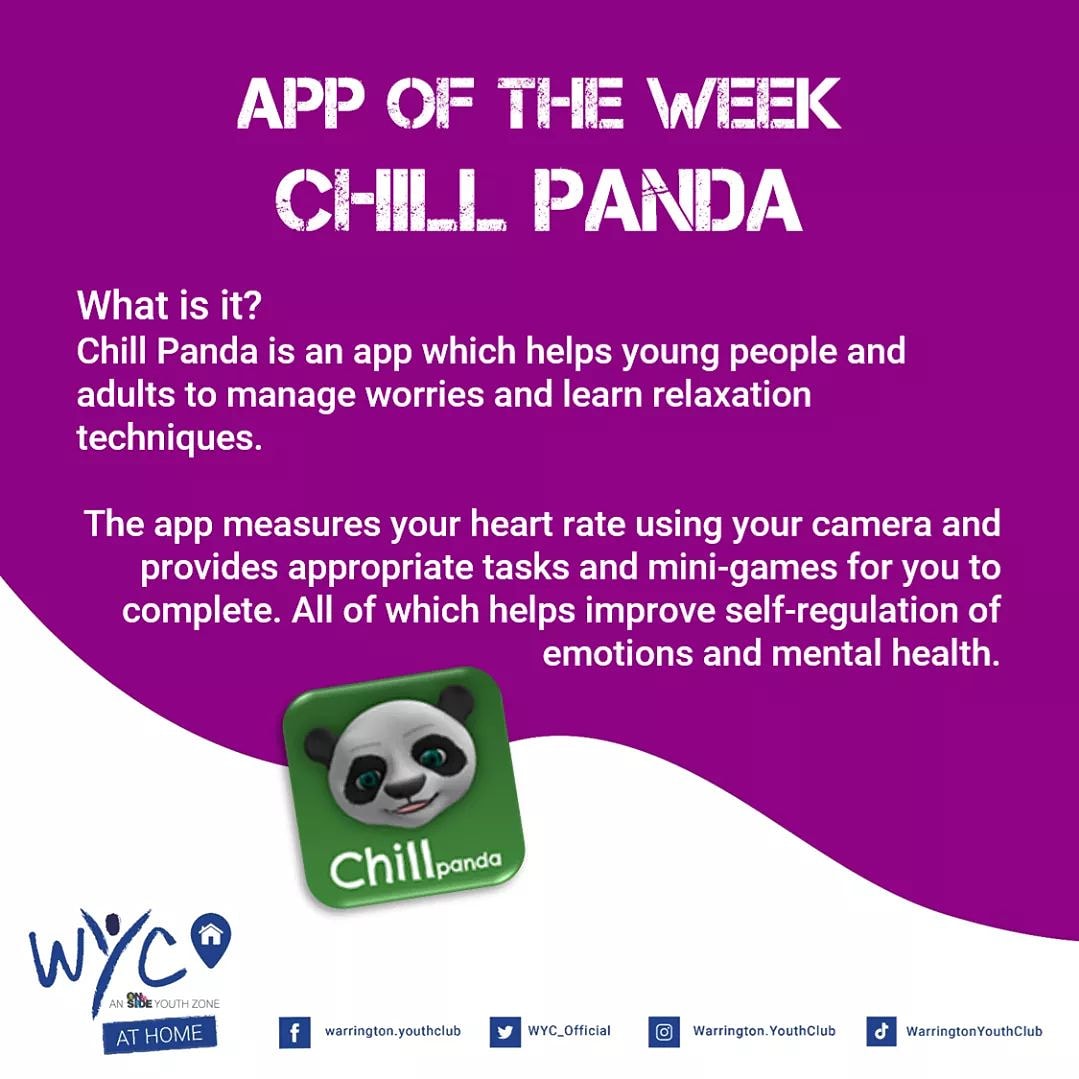 Our Isolation App of the week brings our focus back to mental health, which is so important for everyone to focus on during these conflicting times. 

Chill Panda is an app which helps users manage mental health and disruptive emotions using relaxation techniques and mini-games.