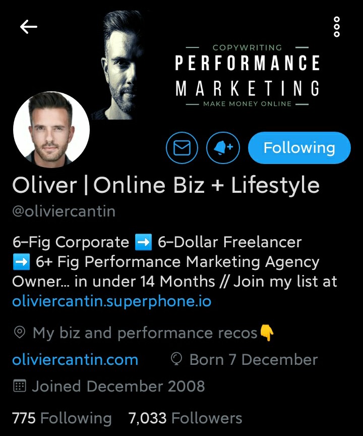 Let's welcome  @oliviercantin His name,header and bio all portray what he is good at.
