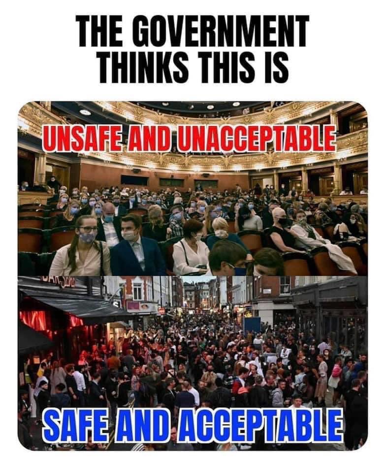 Totally unfair on the entertainment and theatre industries