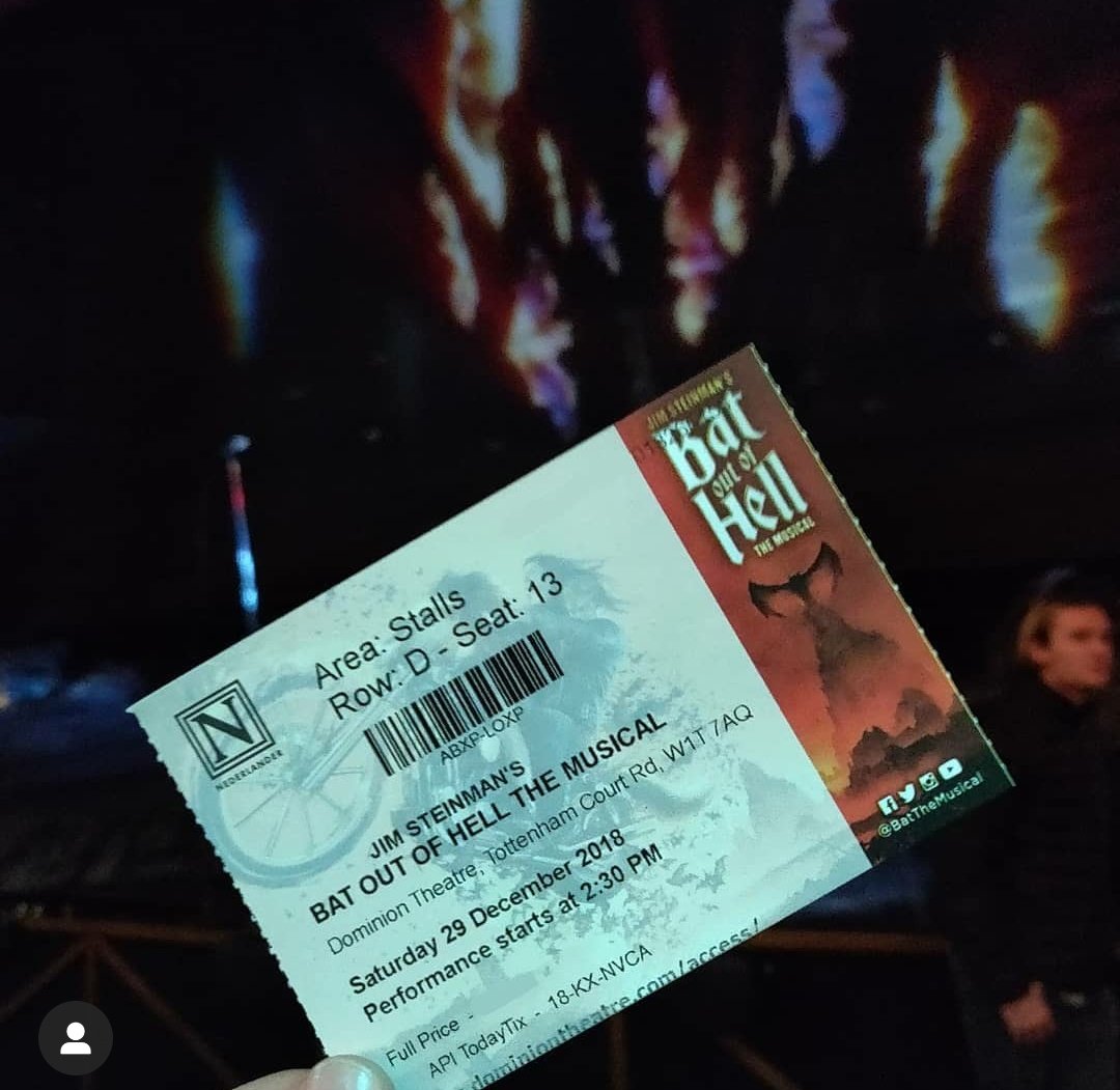  BAT OUT OF HELL • premiered in 2017 at  @PalaceAndOpera • ran at  @E_N_O summer 2017• has been all over - toronto, america tour, oberhausen, nyc• @DominionTheatre run• uk tour soon to come!a huge show that is truly gorgeous. loved by everyone!