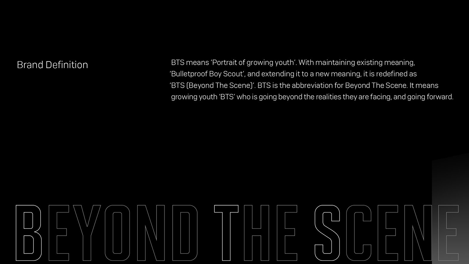 BTS New Name Brand Beyond The Scene