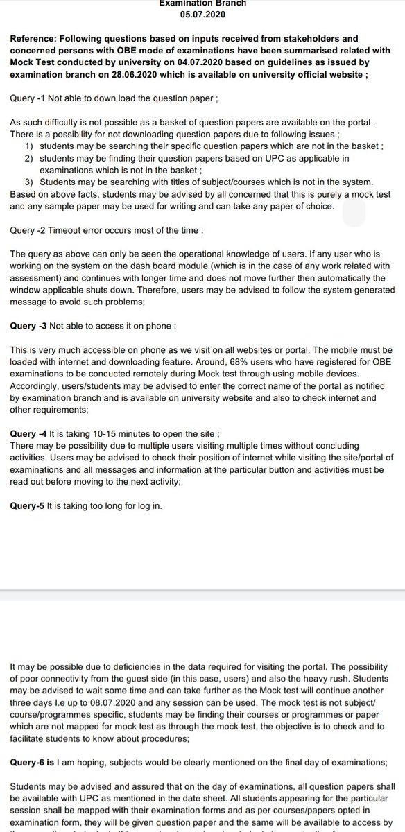 Suridhigupta1's tweet photo. Point 3 - Query - Not able to access it on phone. Response - You can access from your mobile phone if you have good internet connection.
Student- I live in a village I dont have good internet connectivity. RESPONSE- We dont care. #DUAgainstOnlineExams #dumocktest #DuagainstOBE https://t.co/Vkol3QNWeL
