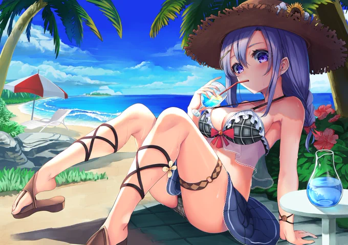 水着でも髪くくってなかったりするの好きだよ
#ビキニの日 