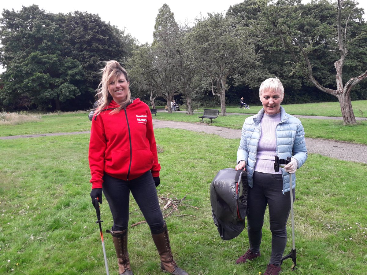 Great to be out litter picking this morning with Greg Stanton and the Labour team in East Didsbury
