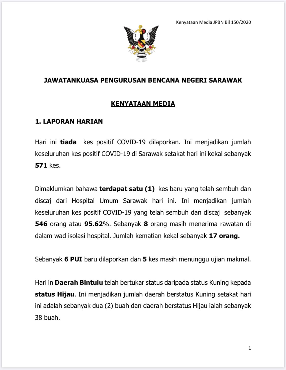 Dr Sim Kui Hian On Twitter Covid 19 Sdmc Update 5 7 2020 7th Consecutive Day Of 0 New Case Today We Are Slightly 14d After Sarawak Rmco Critical Period Whether We