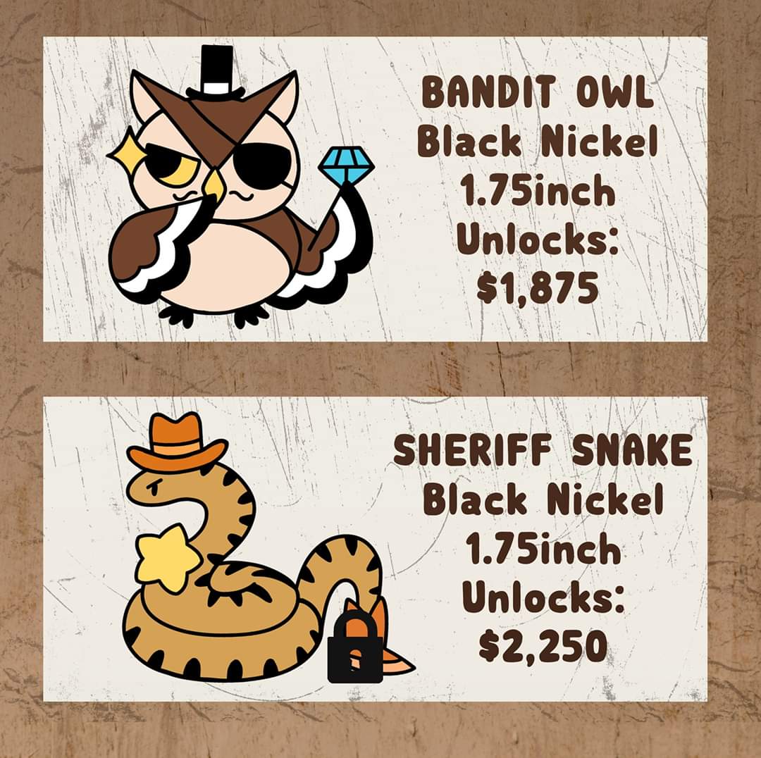 So close to unlocking Sheriff Snake ?? #Kickstarter #enamelpin 