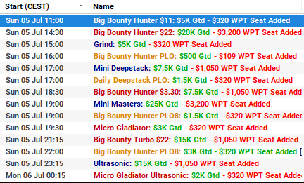 bwinpkr's tweet photo. If you love @WPT you will love this #poker Sunday...all below events have added WPT  seats, let us know which one is your favourite to take down! https://t.co/SMprciYizX