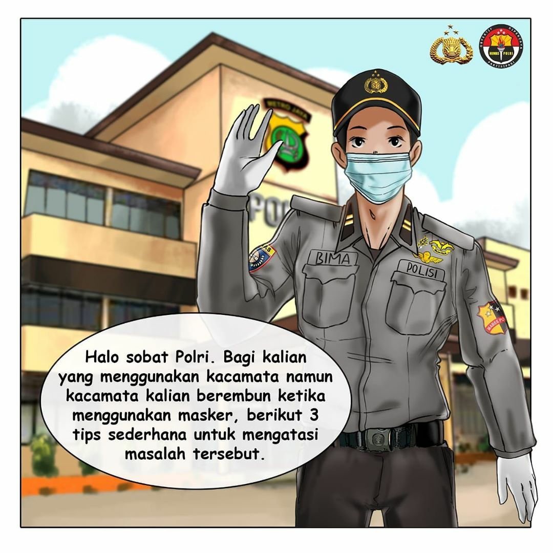 Polda DI Yogyakarta Twitter Hai Sobat Polri Iptu Bima Mau Ngasih Tips Tips Keren Buat Kamu Yang Pakai Kacamata Biar Nggak Ngembun Saat Lagi Pakai Masker Semoga Bermanfaat Ya Sobat
