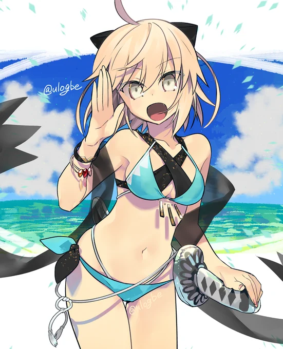 水着BBちゃんの絵は初あっぷ #ビキニの日 