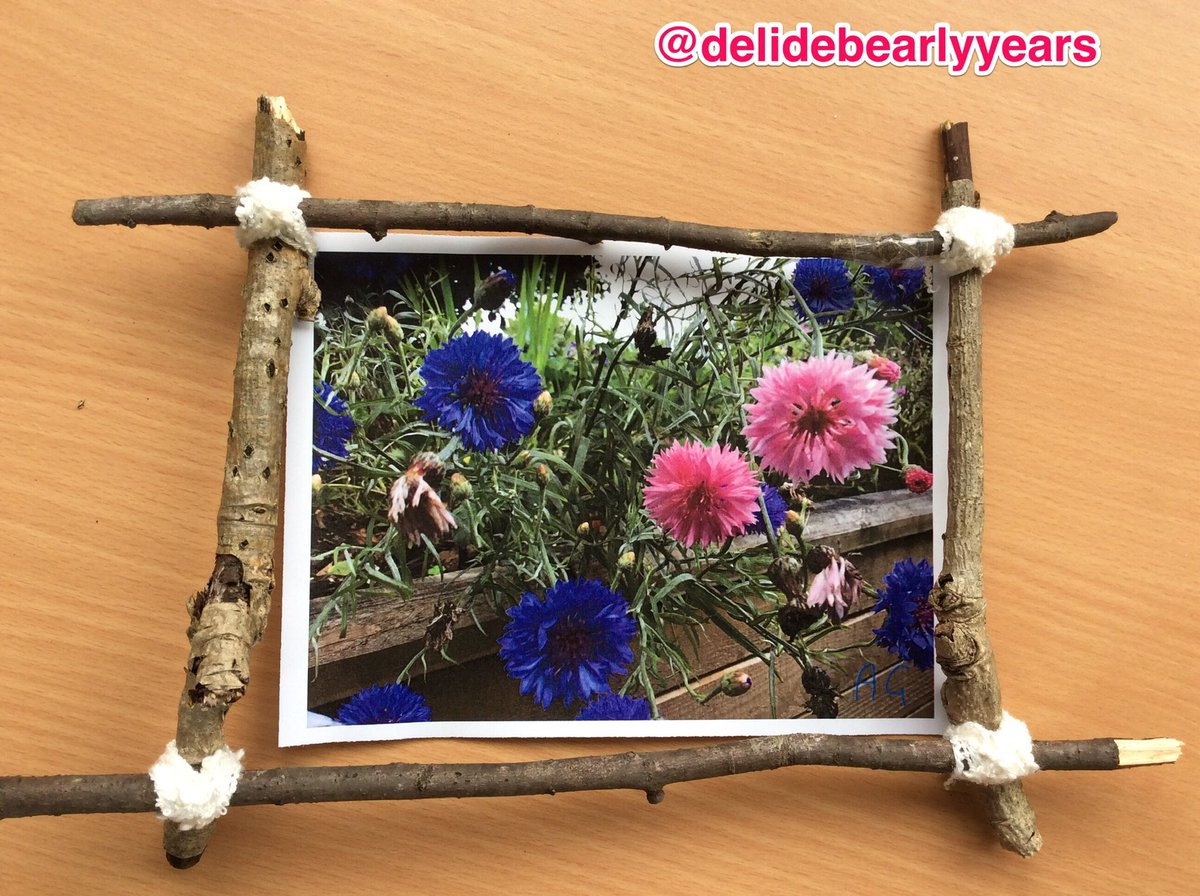 eyfsfletcher's tweet photo. After learning about patterns in nature and looking at examples of macro photography the children took photos in our garden area and put them in stick frames they had made. #BrewEDEYLeeds #Eytwittertagteam #EYTagteam #eyfsrwitterpals @leedsearlyyears https://t.co/iEBfi4JNfh
