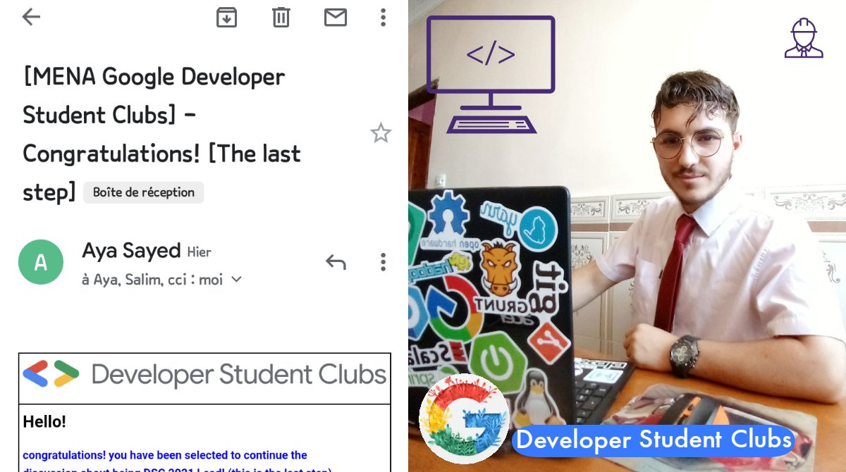 belkacemiOuss's tweet photo. #الحمدلله الذي تتم بنعمته الصالحات 🙏
___
Elhamdolilah i dit it , it was an great expérience with Ms #Aya_Sayed Google project manager ( #EGYPT )..
THANKS @GOOGLE , for the #DEVELOPER_STUDENT_CLUBS opportunity 😎🙏..
🔹Am waiting for the last E-mail.
____
#tech #Robotics #usdb https://t.co/AFbu6X4wNh