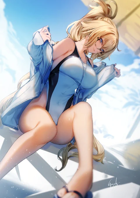 泳 