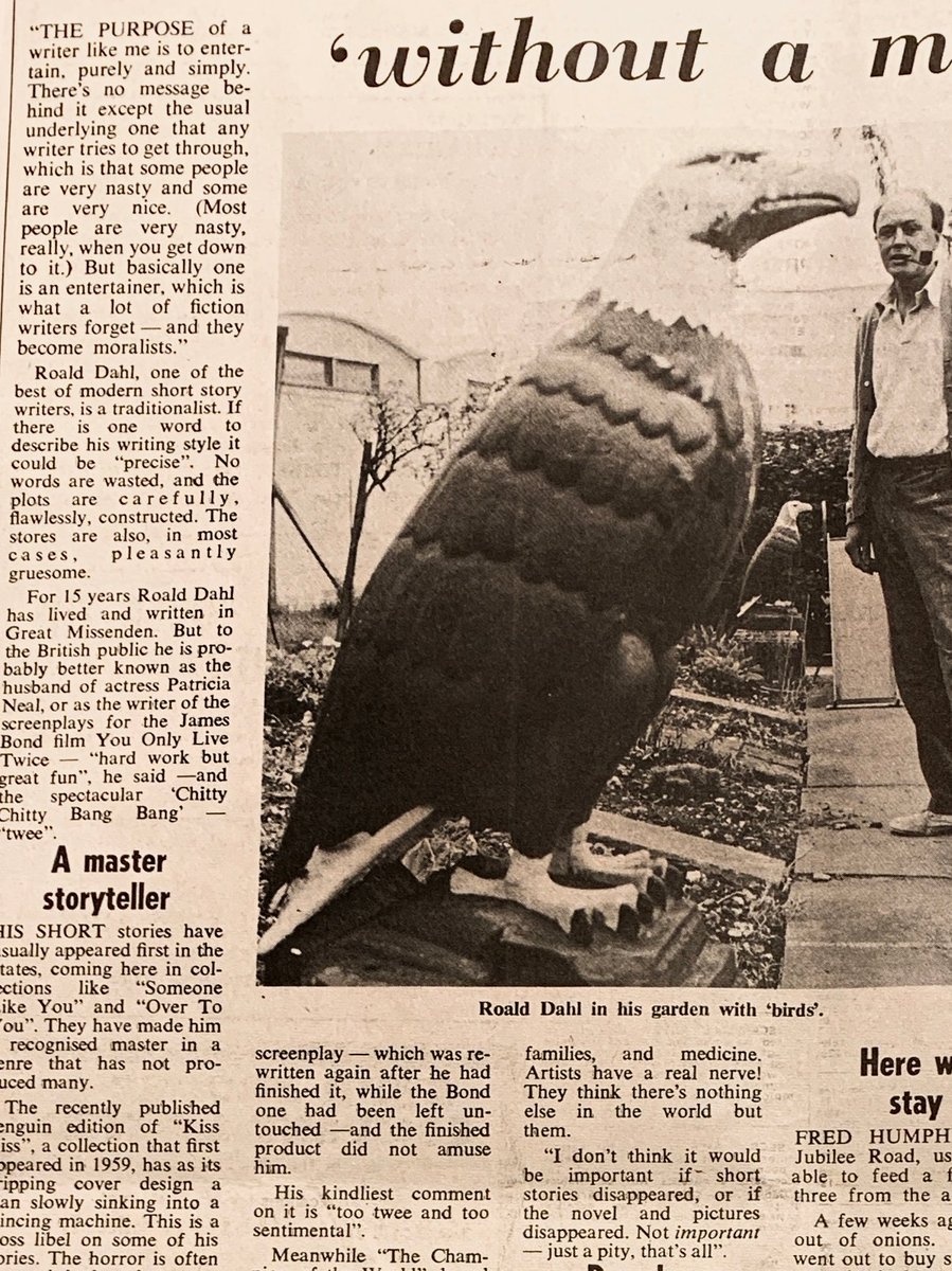 20thcenturymarc's tweet photo. There's an archive of local papers in the @britishlibrary. Here's the article. The copyright belongs to the @terryandrob estate and the @bucksfreepress, so I won't share the whole thing (sorry). https://t.co/V4D3JpbBEs