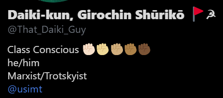 Part /7 Marxist-Leninist, Marxist-Trotskyist (Lev Bronstein-Mass Murderer), Militant Journalist, Gender Pronouns (Homosexual), Hammer&Sickle, BLM, "SA Survivor"