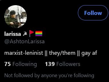 Part /8 Marxist-Leninist, 'Gay AF' (Homosexual), Hammer&Sickle, Xenophile (lover of foreigners), Anti-Racist (Anti-White), BLM, Carnation Symbolism, Anarchist Black Flag, LGBT Flag
