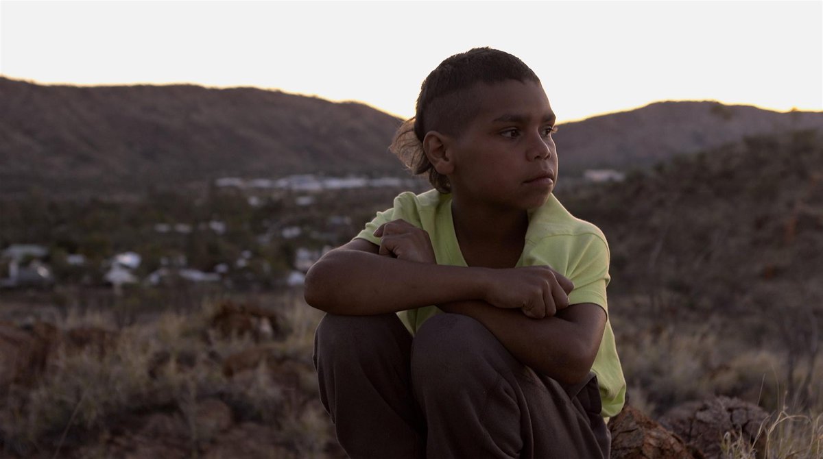 ABCTV's tweet photo. The critically acclaimed documentary told through the eyes of charismatic 10-year-old Arrernte/Garrwa boy, Dujuan and his family, revealing the challenges Dujuan faces both in his school and on the streets of Alice Springs. #InMyBloodItRuns - Starts now. https://t.co/4CNcDnZ3Kw