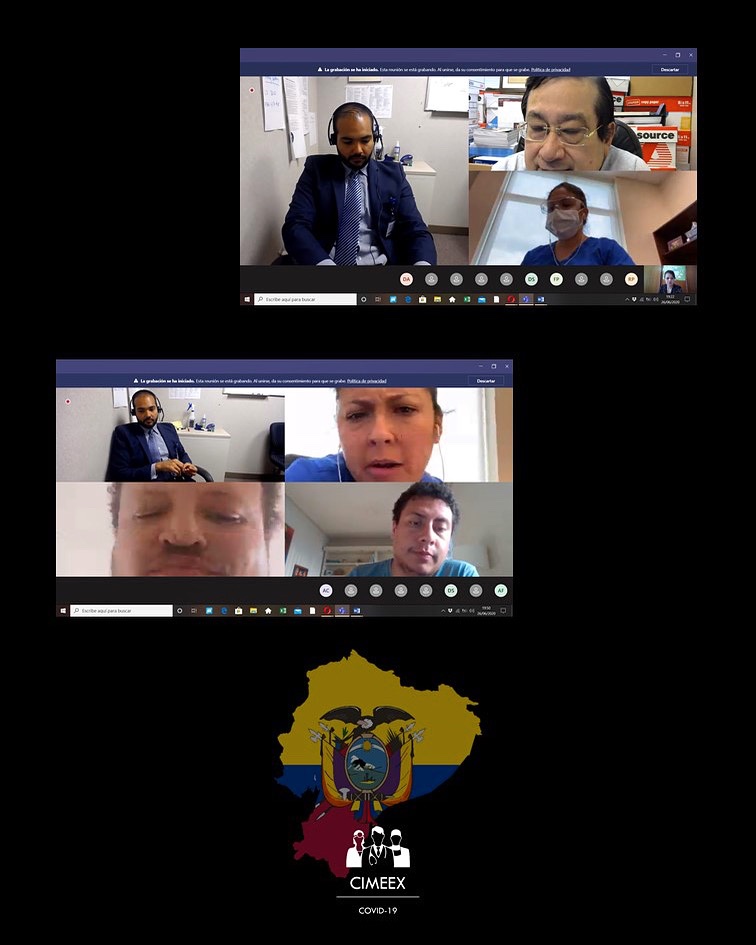 EcuadorianTask's tweet photo. Mesa redonda CIMEEx-IESS Quito Sur #CIMMEx #covid19 #covidecuador #iess #iesssur #medicosecuador #ecuadorsolidario https://t.co/bXydWkbNdF
