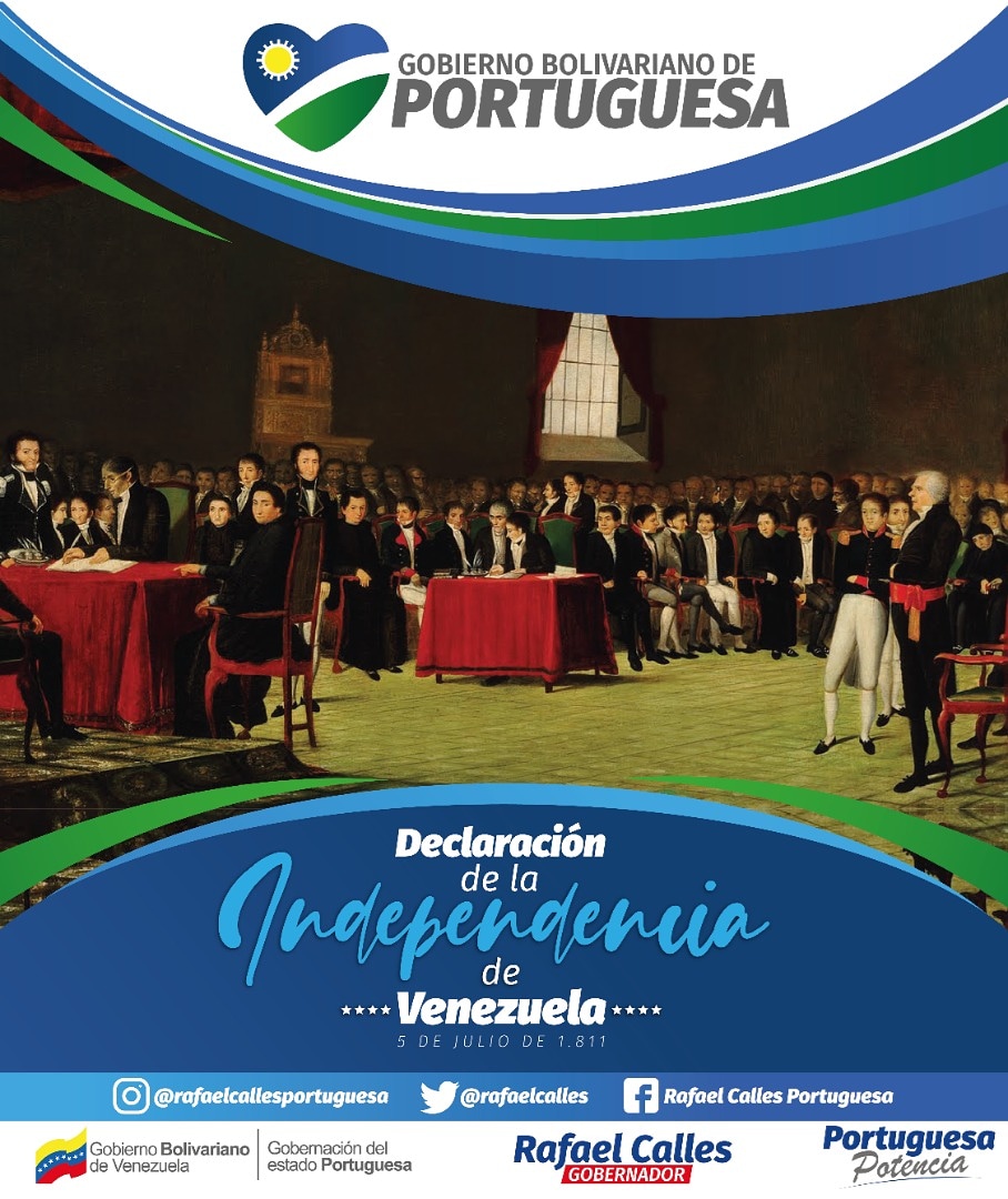 5 de Julio de 1811. Conmemoramos 209 años de la Firma de la Declaración de Independencia de Venezuela y emancipación de toda intensión imperial y colonial, trayendo consigo la Libertad, Soberanía e Independencia de la Patria! #DiaDeLaIndependencia <a href="/NicolasMaduro/">Nicolás Maduro</a> <a href="/PartidoPSUV/">PSUV</a>