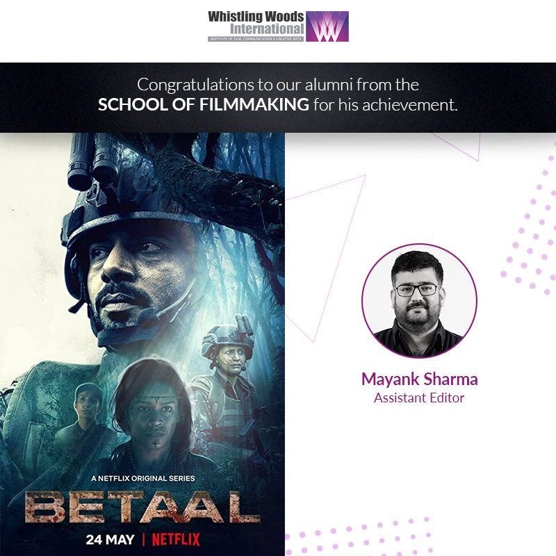 Whistling_Woods's tweet photo. Congratulations to our #WWIAlumni Aahana Kumra and Mayank Sharma, for their work in the web television series 'Betaal'. We wish them immense success and more such opportunities in the future.
#DoWhatYouLove
#WWIAlumniSuccess
#WWISchoolOfFilmmaking
#WWIActorsStudio https://t.co/U3T0FRry24