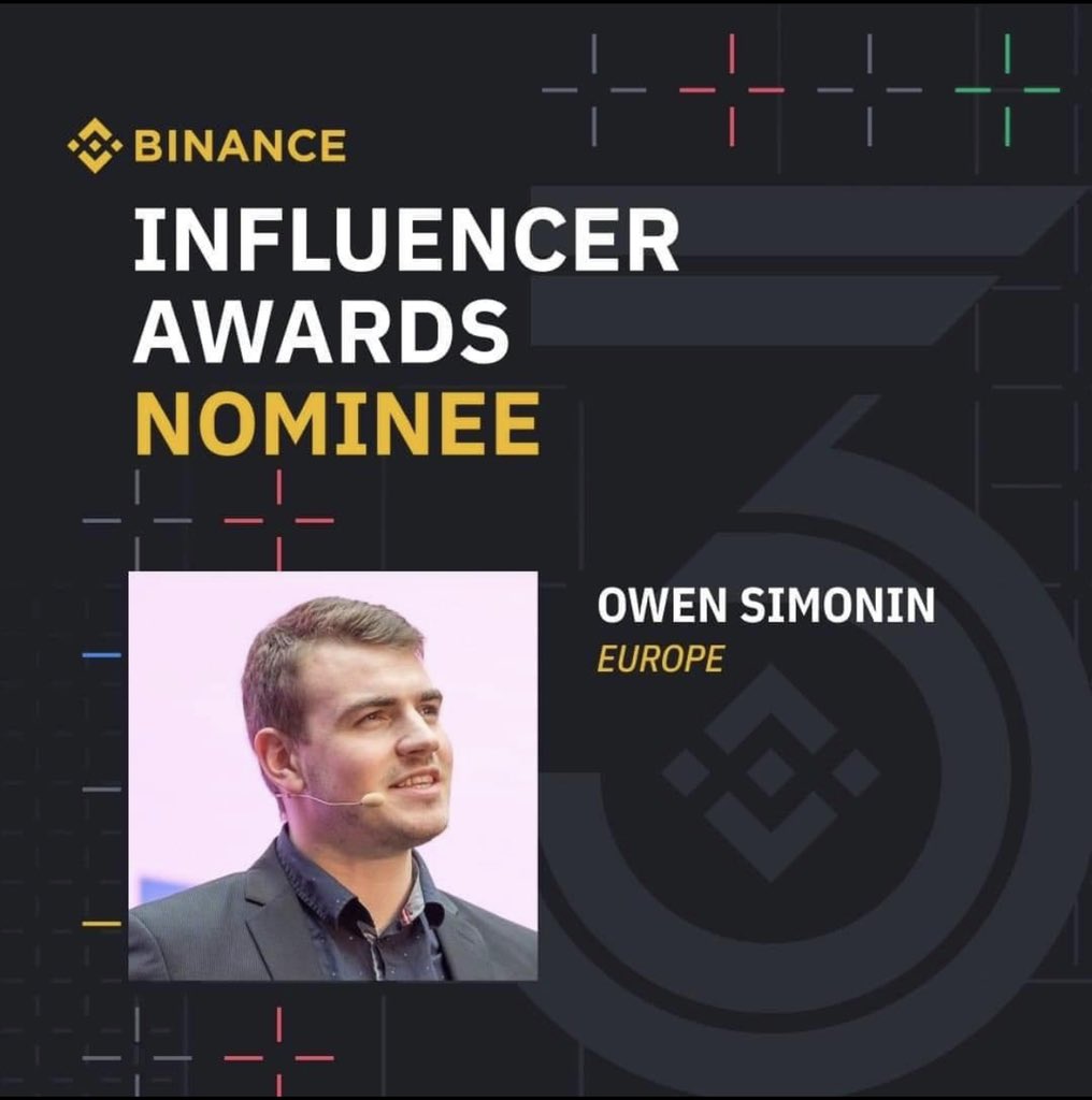 Owen Simonin #hasheur est nommé par binance dans la catégorie meilleur influenceur. C’est mérité !
Fais comme moi vote 🗳 pour lui

🌐Lien du concours :
lnkd.in/gnqp7vy