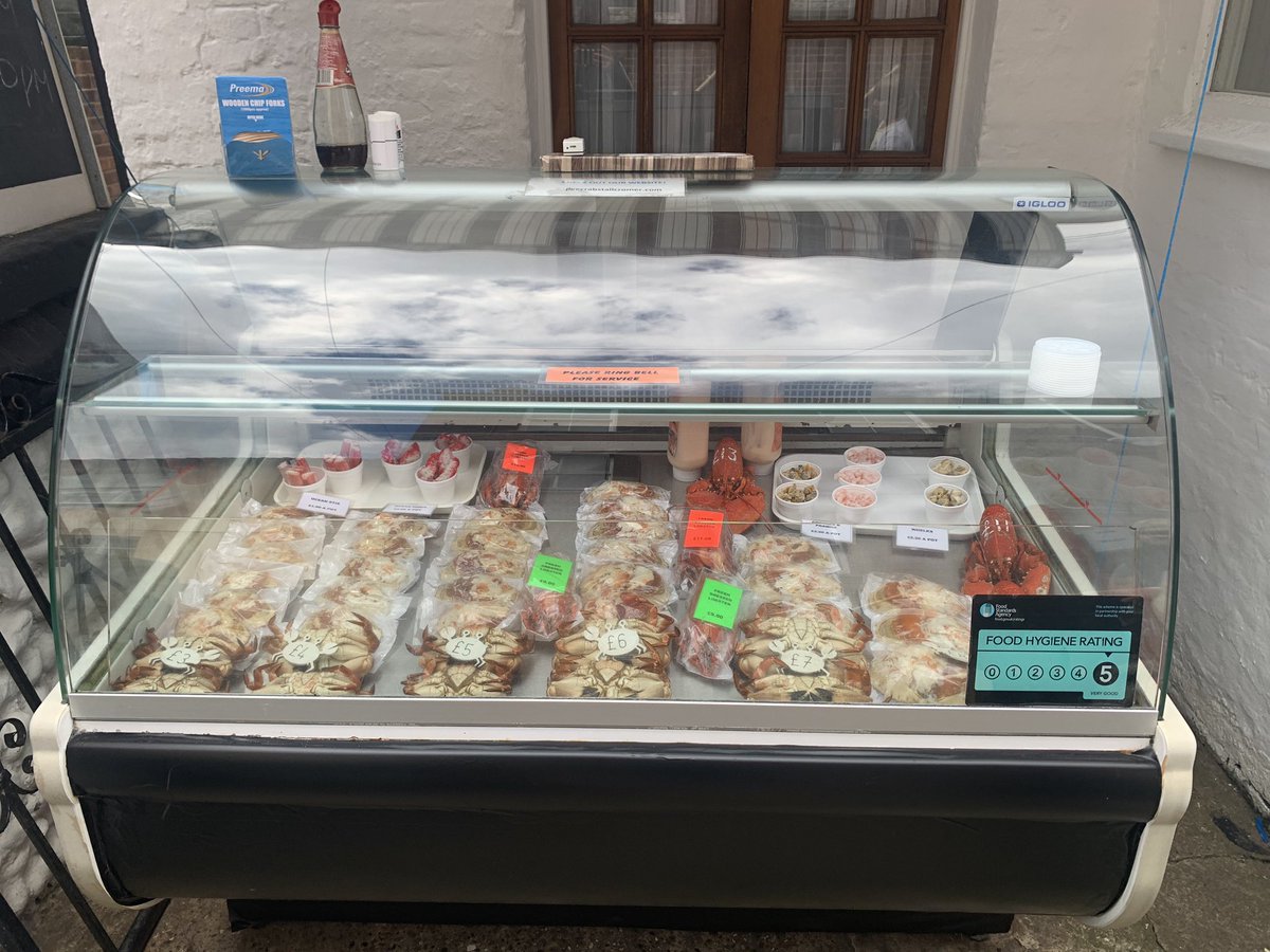 We are open from 10am till 5pm with fresh whole and dressed crabs, whole lobsters and dressed lobsters, a range of shellfish and freshly made crab sandwiches too, pop by and see us <a href="/JLeeCrabstall/">J Lee Crabs</a>