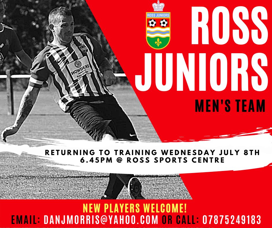 Training starts this Wednesday, looking to run two men’s teams, new players 16+ welcome <a href="/RossNoticeboard/">ℝ𝕠𝕤𝕤 ℕ𝕠𝕥𝕚𝕔𝕖𝕓𝕠𝕒𝕣𝕕 💕</a> <a href="/rossonlinenews/">Ross-on-line</a>