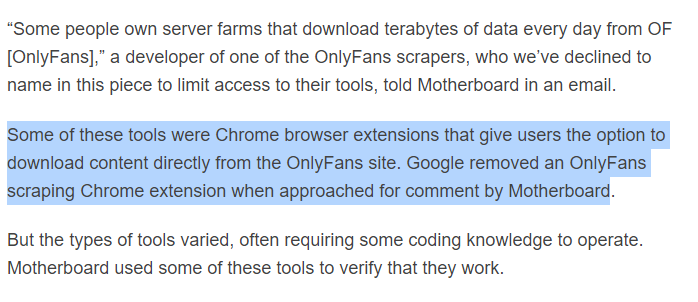 The deck is stacked against content creators - to make it worse, there's content theft.Criminals use "scrapers" to pull off thousands of image, video and voice script off the creators pages. This gets sold onto follow-on channels.Tragically, these crimes often go unpunished.