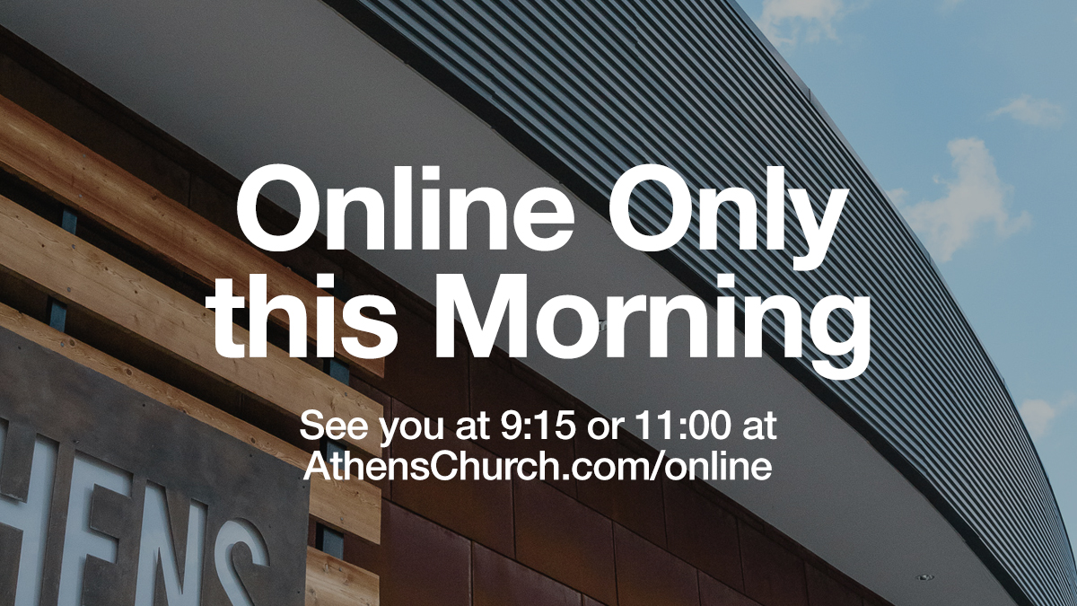 athenschurch's tweet photo. Just a reminder: this morning we'll be having online only services. Join us on…
💻 https://t.co/y4YtWgQi3Z
🔴 https://t.co/ubYqPe7zMd
🔵 https://t.co/rmRFVjJLu5
See you at 9:15 or 11:00 for worship with @PaulTaylorSmith, @emilyhearn & @JDCmusic and #YNTBOM with @AndyStanley. https://t.co/8nCDzJcuAv