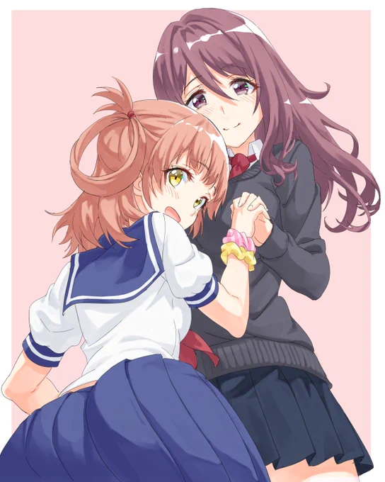 #プリコネR #イラスト 
シズルお姉ちゃんとリノちゃんの学生verです♬ 
