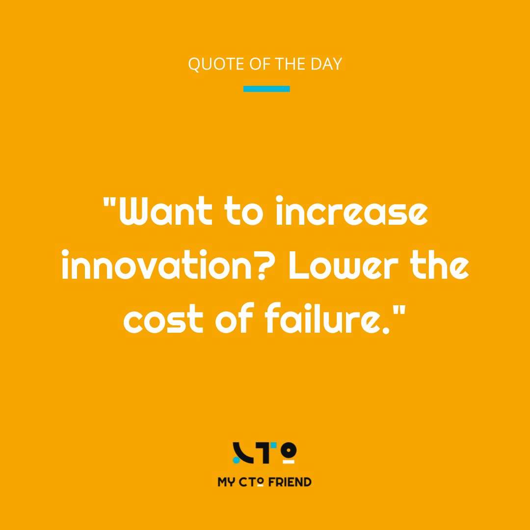 myctofriend's tweet photo. Reducing the cost of failure doesn’t only apply to the financial cost, but also to reputation. Even bad ideas will help you craft viable solutions!

#innovation #startup #business https://t.co/KophnSwsC8