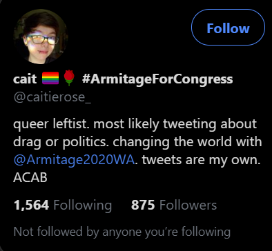 Part 15/ Left: Communist, Carnation Symbolism, LGBT Flag, Queer Leftist (Homosexual), ACAB (Hates Police)Right: Communist, Hammer&Sickle, Carnation Symbolism, Gender Pronounds (Homosexual)
