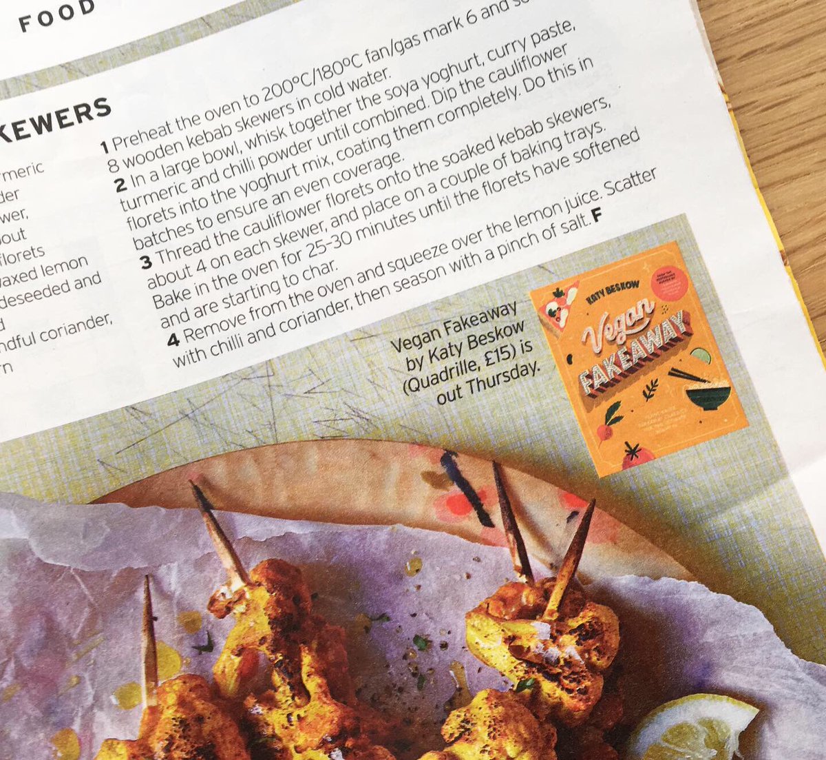 katybeskow's tweet image. Grab a copy of @Fabulousmag today for the first sneak preview of my new book Vegan Fakeaway! #vegan