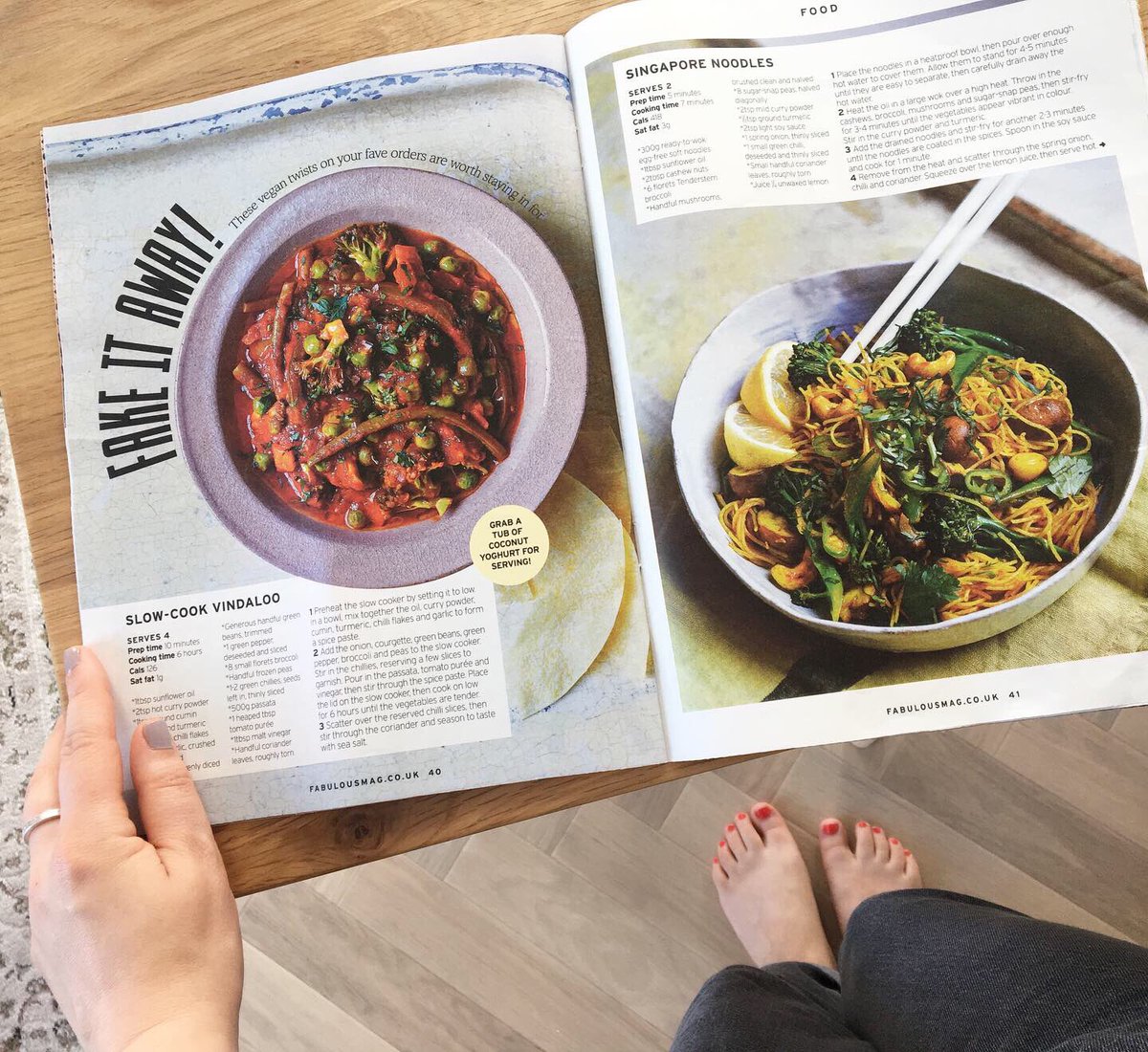 katybeskow's tweet image. Grab a copy of @Fabulousmag today for the first sneak preview of my new book Vegan Fakeaway! #vegan