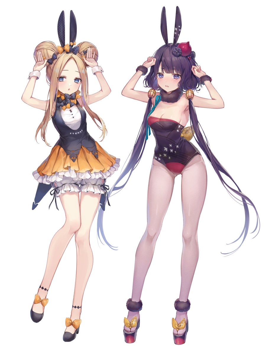 異端なるセイレム|アビゲイル(Fate) ,葛飾北斎(Fate) 「アビーちゃん&amp;北斎ちゃん×バニー?
#カルデアバニー部 #FGO 」|びび🐰C100新刊&セット委託中のイラスト