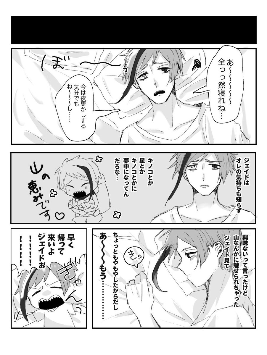 ジェイフロ 初めてのソロキャンで?シックを引き起こす?と、送り出したはいいが内心メチャクチャ寂しがる?
 #twst_bl 