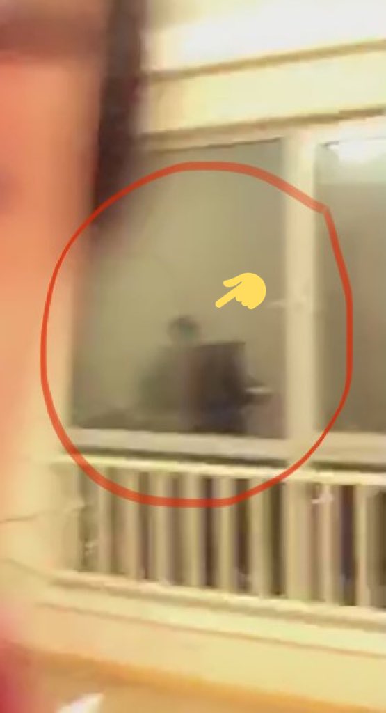 #22:His livestreams were also very homely and unnecessary to have staff.In this livestream, he interacts (says “sorry”) to someone on the other side of the room table. On image #3: Someone’s figure is seen on the reflective window, sitting on the opposite side of the table.